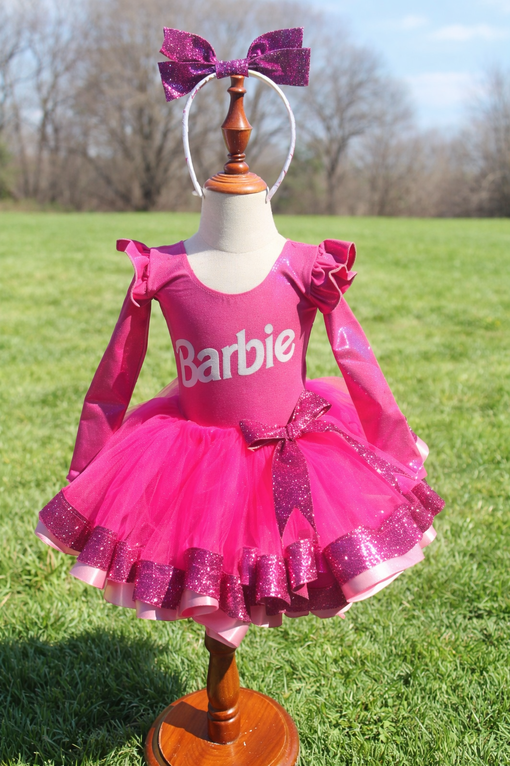 Barbie Inspired Ribbon Trimmed Tutu Set