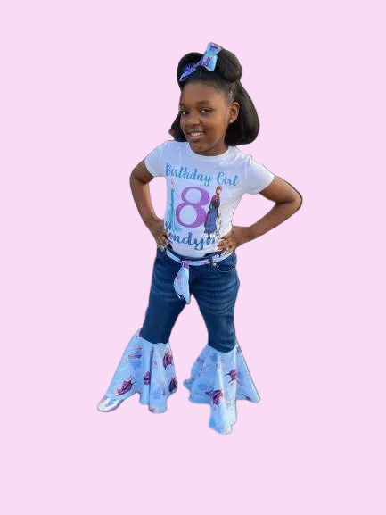 Frozen inspired bell bottom set