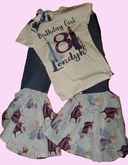 Create your own denim bell bottom set