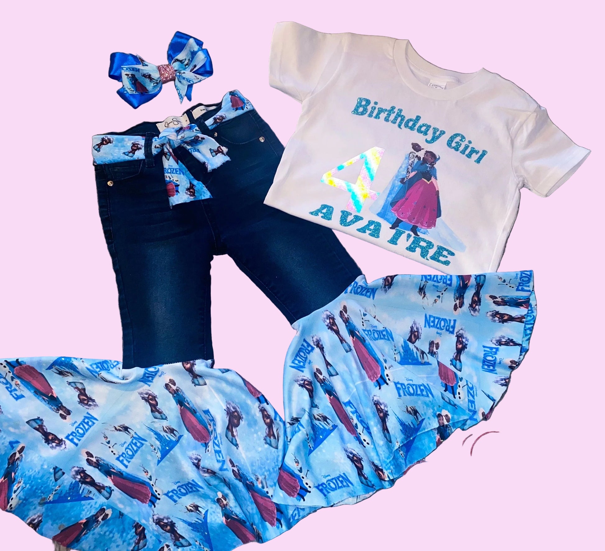 Create your own denim bell bottom set