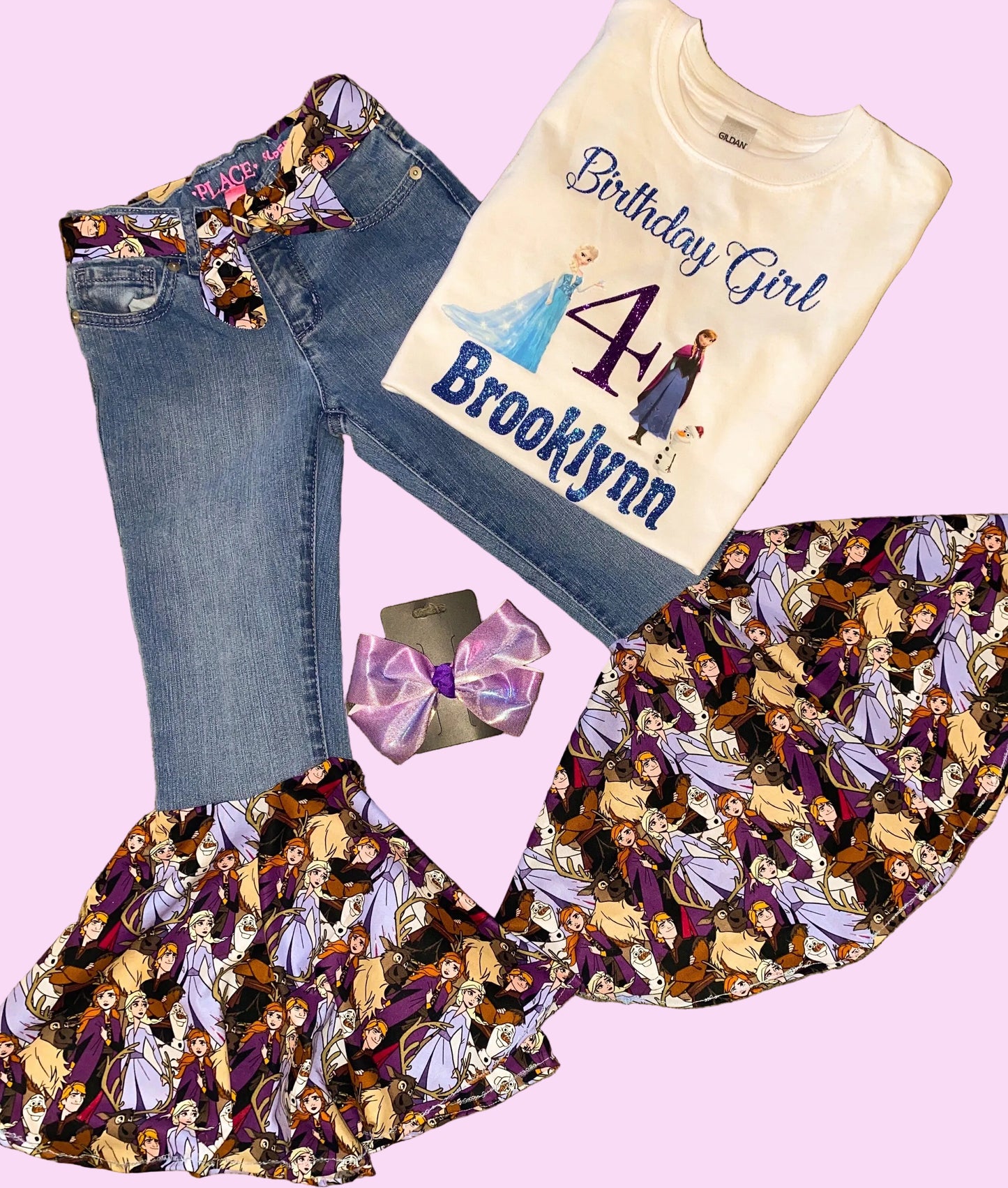 Create your own denim bell bottom set