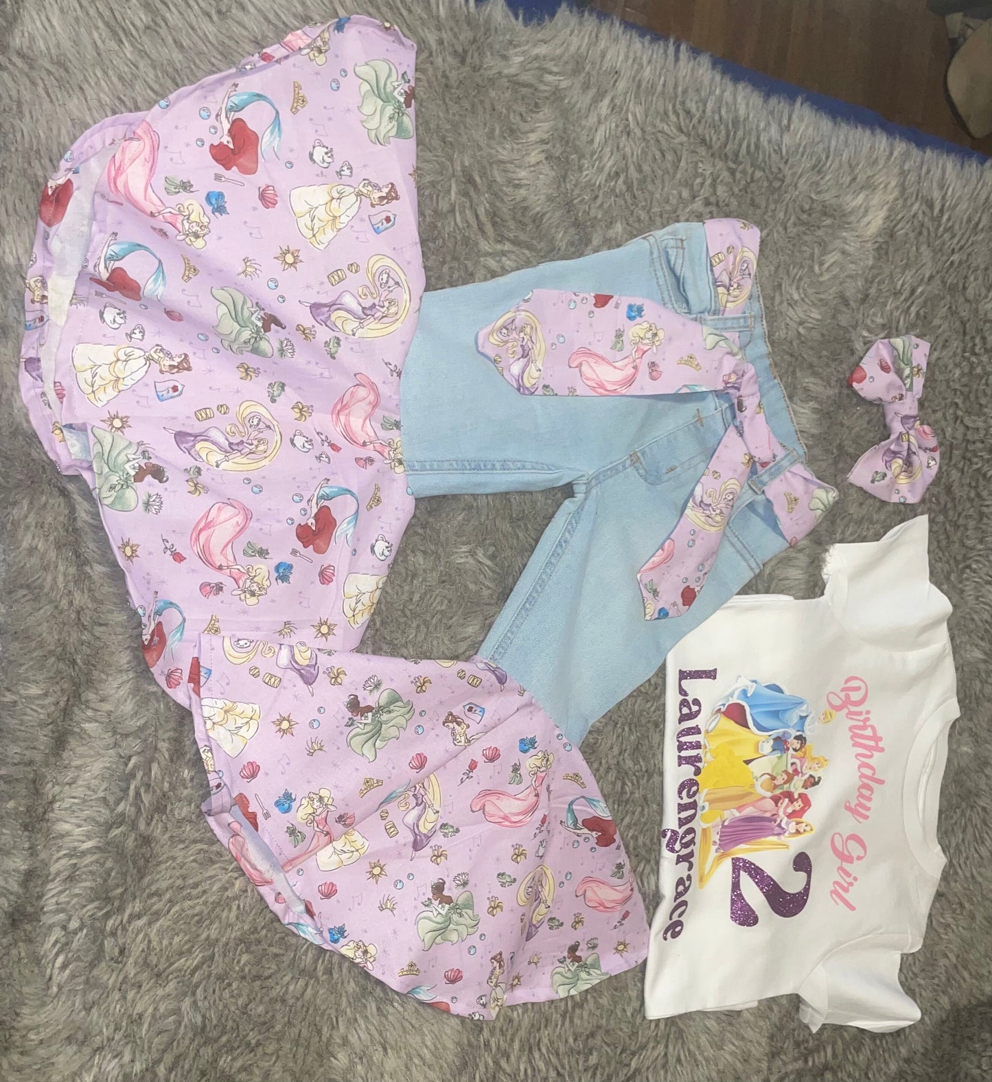 Princess inspired bell bottom set