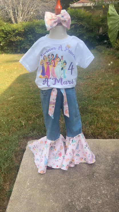 Princess inspired bell bottom set
