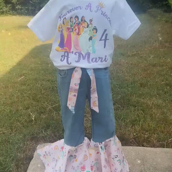 Princess inspired bell bottom set