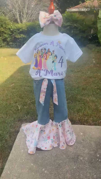 Princess inspired bell bottom set